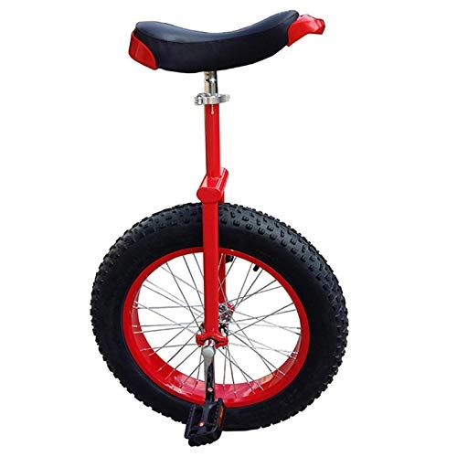 Monocicli : ywewsq 20'' Wheel Freestyle per Big Girl / Femmina / Mamma, Bicicletta per Principianti con Una Ruota con Sella Comfort * Pneumatico Antiscivolo, Miglior Regalo di Compleanno (Colore : Rosso)