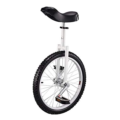 Monocicli : YYLL Bianco Monociclo Bicicletta Sport Fitness, Monociclo Free Wheel Supporto Adatto for la mia Altezza è 160cm, 175 Centimetri, 20 Pollici (Color : White, Size : 20Inch)