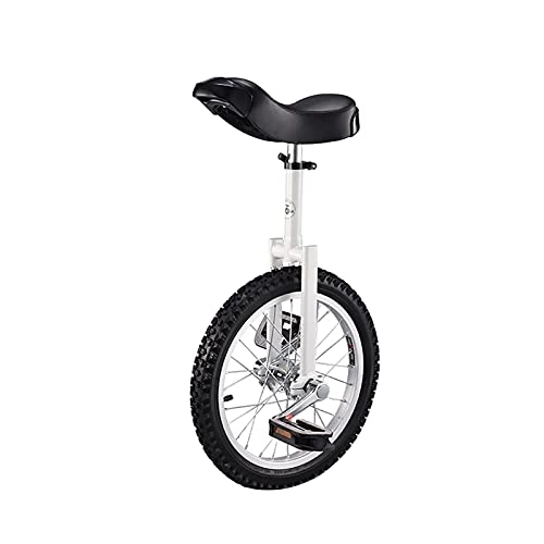 Monocicli : YYLL Monocicli 16"Bambino / Adulto's Trainer's Unifycle Alt'alte Regolabile Regolabile Monociclo con Supporto Monociclo, 4 Colori Disponibili (Color : White, Size : 16 inch)