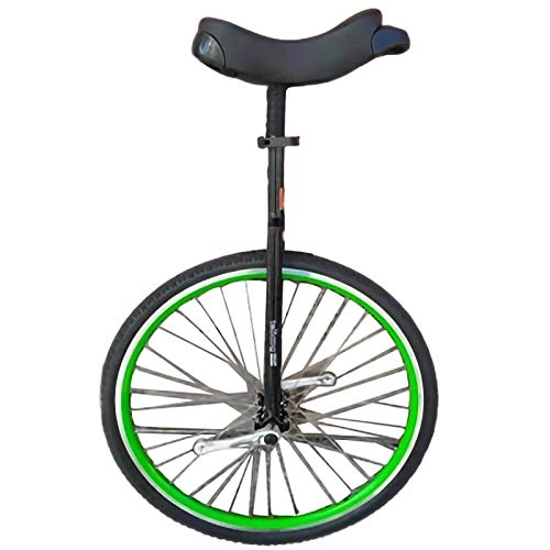 Monocicli : YYLL Monociclo con ergonomico Scopare Monociclo con Doppio Strato di Lega di Alluminio Rim for Juggling / intrattenere all'aperto Sport, 28 Pollici (Color : Green, Size : 28inch)