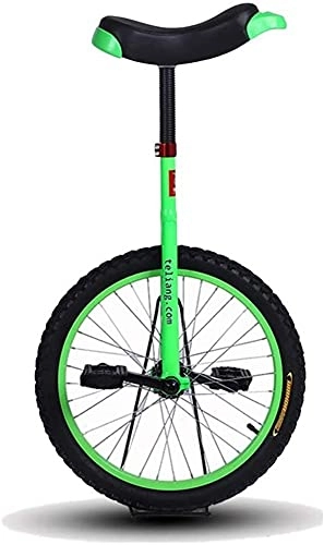 Monocicli : ZHTT Monociclo Regolabile 14" / 16" / 18" / 20" Pollici Green Balance Exercise Fun Bike Fitness per Bambini / Adulti, miglior Regalo di Compleanno Balance Bike Bici per Bambini
