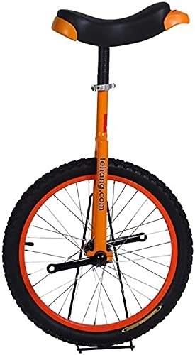 Monocicli : ZWH Monociclo Bicicletta 16 / 11 / 20 Pollici Ruota Freestyle Monociclo Arancione Arancione, con Sedile A Sellaio Forchetta A Manovelle Cornice E Gomma, per Adulti Teen Cycling Esercizio Bike Ride