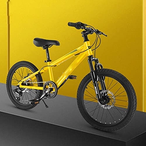 Mountain Bike : 20 Inch Mountain Bike 6-Variable Speed Shock Absorption Ultra-Light Aluminum Alloy Bicycle (Orange) (Yellow)