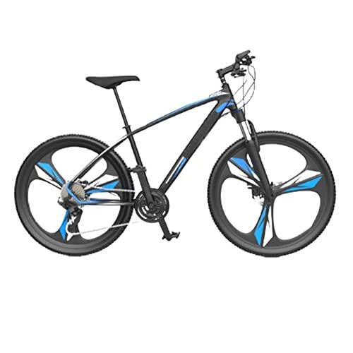 Mountain Bike : 26 / 27.5 "Wheel Adult Mountain Bike, 24 velocità, anteriore e posteriore freni a doppio disco meccanici, Off-road grado resistente all'usura pneumatici. (Colore: Blu, Dimensioni: 27.5 '')