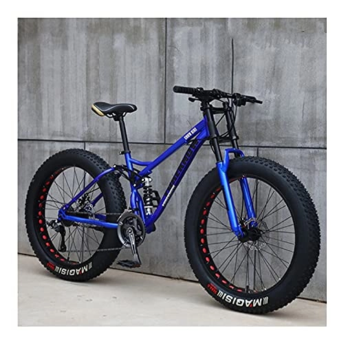 Mountain Bike : 26 pollici ruota 27 velocità Adulto Mountain Fat Bike Bike Velocità Velocità Velocità Bicicletta Bicicletta Off-Road Snowmobile Uomo Guida all'aperto MTB ( Color : Blue Spoke wheel , Size : 27 Speed )