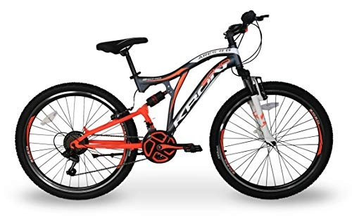 Mountain Bike : 5.0 Bici Bicicletta MTB Ares Kron 24'' Pollici BIAMMORTIZZATA 14 Velocita' Shimano Mountain Bike REVO (Arancione)