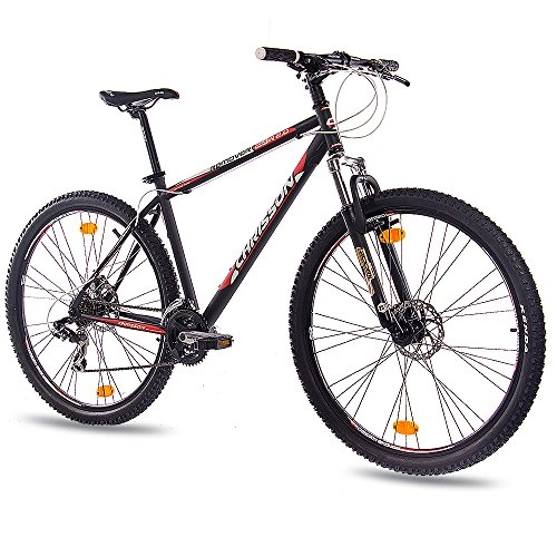 Mountain Bike : 73, 66 cm pollici Mountain Bike bicicletta CHRISSON REMOVER 2, 0 con 21 G 2 x SHIMANO disk Nero Opaco