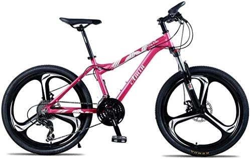 Mountain Bike : Adulti Strada biciclette, 24in 21-Velocità Mountain bike, leggera lega di alluminio Full frame, ruota anteriore Sospensione Femminile Off-road Student Shifting adulti biciclette, (Color : Pink)