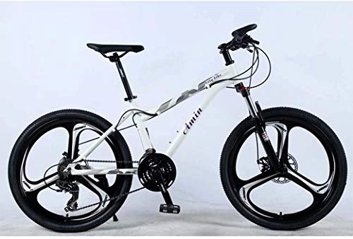Mountain Bike : Adulti Strada biciclette, 24in 21-Velocità Mountain bike, leggera lega di alluminio Full frame, ruota anteriore Sospensione Femminile Off-road Student Shifting adulti biciclette, (Color : White)