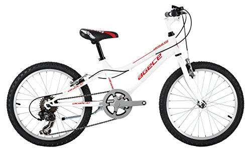 Mountain Bike : Agece Arons 20 6 V – Bicicletta per Bambino, Bambino, Arons 20 6V, Bianco / Rosso, Taglia Unica