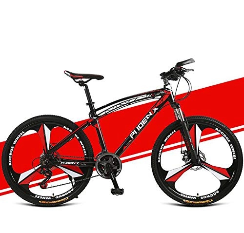Mountain Bike : AISHFP per Adulti per Mountain Bike, Leggera in Lega di Alluminio Telaio, Freni Anteriore e Posteriore a Disco Offroad Biciclette, in Lega di magnesio Integrata Ruote, A, 24 Speed