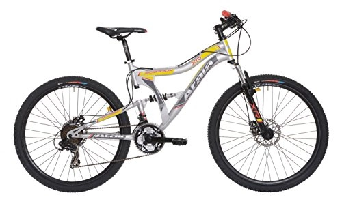 Mountain Bike : Atala Mountain Bike Full biammortizzata Scorpion 21 velocità Colore Grigio Alluminio Giallo Opaco Misura M (165-180 cm)