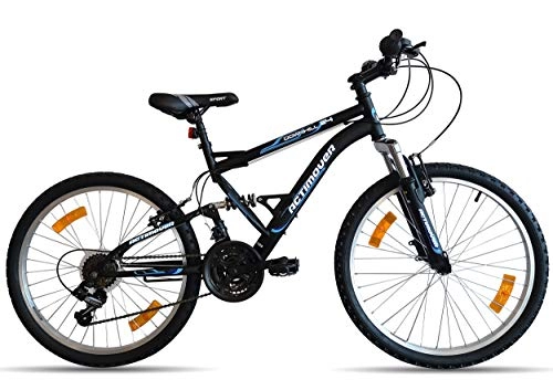 Mountain Bike : ATTIMOVER - MTB 24", completamente sospesa, 18 velocità, cambio Shimano – Maniglie Gripshift Shimano – Attacco Headset