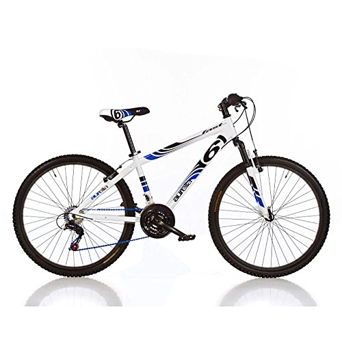 Mountain Bike : aurelia Bicicletta Mountain Bike MTB Ragazzo 26" H39Cm Fast Boy 1025BS Bianco