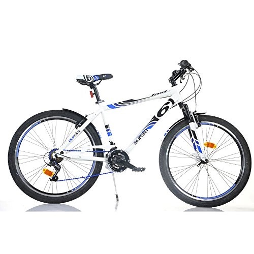 Mountain Bike : aurelia Bicicletta Mountain Bike MTB Ragazzo 26" H45Cm Fast Boy 1026BS Bianco