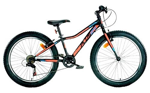 Mountain Bike : Aurelia Mountainbike 24 Pollice 38 cm Junior 6SP Freni a Cerchio Nero / Arancio