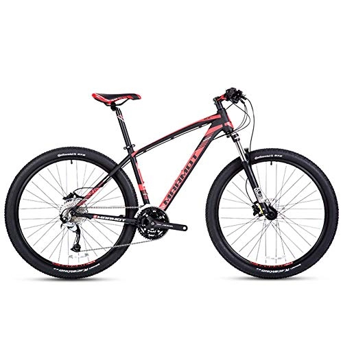 Mountain Bike : AZYQ Mountain bike a 27 velocit, mountain bike da 27, 5 'Hardtail da uomo in alluminio, bicicletta per tutti i terreni con doppio freno a disco, sedile regolabile, nero