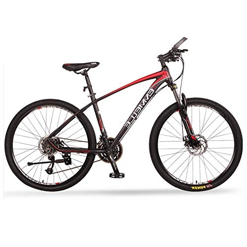 Mountain Bike : AZYQ Mountain bike a 27 velocit, mountain bike da 27, 5 pollici per mountain bike, mountain bike a doppia sospensione, telaio in alluminio, bicicletta da uomo per donna, rossa, Rosso
