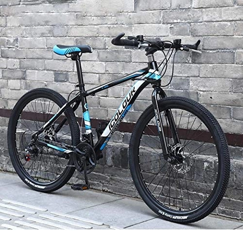 Mountain Bike : AZYQ Mountain bike da 26 'per adulto, telaio in alluminio leggero, freni a disco anteriori e posteriori, comandi a rotazione a 21 velocità, C, 21Speed