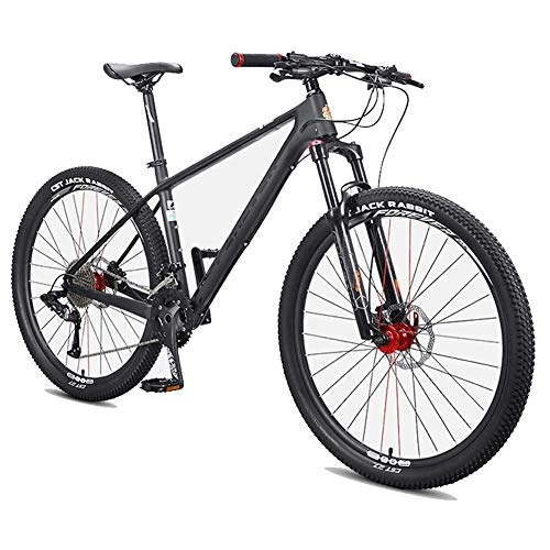 Mountain Bike : AZYQ Mountain bike da uomo, bici da 27, 5 pollici Hardtail Mountain Trail, telaio in fibra di carbonio, freno a disco olio bici da montagna per tutti i terreni, 36 velocit