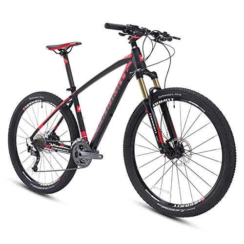 Mountain Bike : AZYQ Mountain bike, mountain bike da 27, 5 pollici Hardtail, mountain bike da 27 velocit in alluminio, sedile regolabile per bicicletta da uomo 'S', nero, Nero