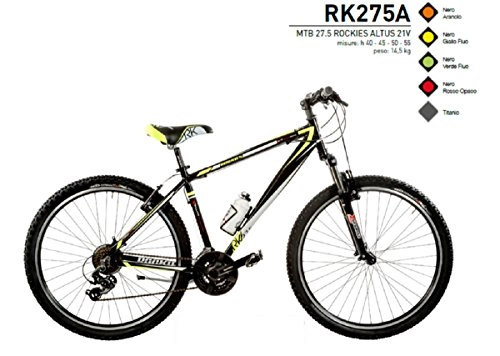 Mountain Bike : BICI 27, 5 ROCKIES ALTUS 21V ALLUMINIO MODELLO RK275A MADE IN ITALY (50 CM)