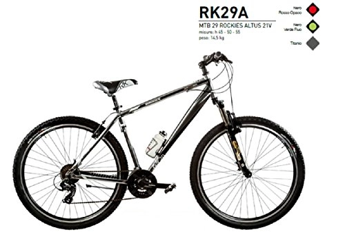 Mountain Bike : BICI 29 ROCKIES ALLUMINIO SHIMANO ALTUS 21V MODELLO RK29A MADE IN ITALY (45 CM)