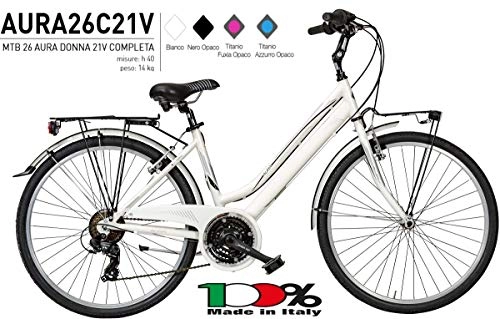 Mountain Bike : Bici Misura 26 Donna MTB City Alluminio Aura 21V Art. AURA26C21V