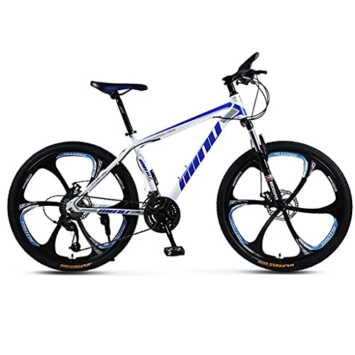 Mountain Bike : Bicicletta di Mountain Bike 26 Pollici Mens MTB Freni A Disco 3 / 6 Raggi(Size:26inch, Color:Blu)