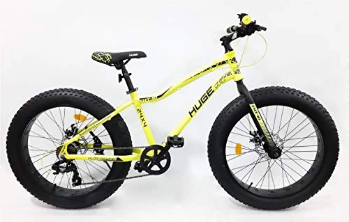 Mountain Bike : Bicicletta Fat Bike 24" telaio in alluminio – Freni a doppio disco – Dotato di 6 velocità Shimano e di impugnatura a conchiglia Rapid Fire STEF41 Shimano