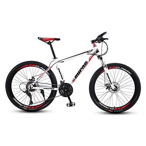 Mountain Bike : bicicletta, mountain bike con 27 velocità | Bicicletta All-Terrain, con sedile regolabile e telaio in acciaio ad alto tenore di carbonio, per adulti e adolescenti, facile da installare / C / 169