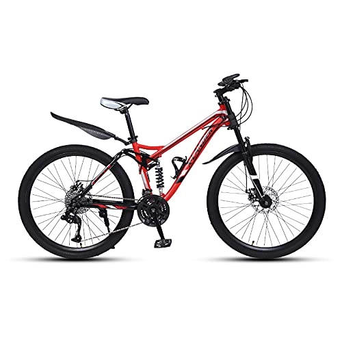 Mountain Bike : bicicletta, mountain bike, doppio freno a disco a 30 velocità e doppia bicicletta ammortizzante, per adulti e adolescenti, non facile da deformare, adattarsi a vari terreni / A / 169x97cm