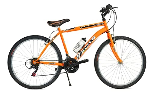 Mountain Bike : Bicicletta Ragazzo Mountain Bike da Passeggio Misura 26 Bici con Cambio Arancio