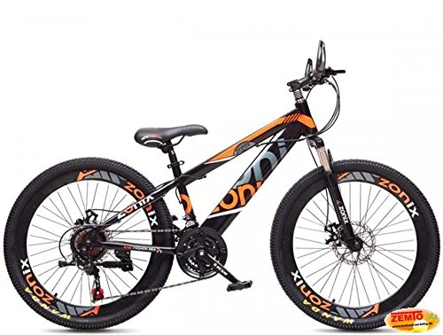 Mountain Bike : Bicicletta Zonix MTB New Fashion 24 Pollici Cambio 21 Velocità Nero Arancione 85% Assemblata