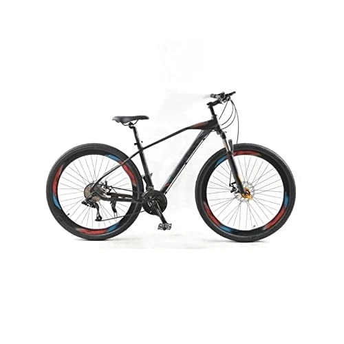 Mountain Bike : Bicycles for Adults Bicycle Mountain Bike Road Bike 30-Speed Aluminum Alloy Frame Variable Speed Double disc Brake Bike (Color : 24-Black red)
