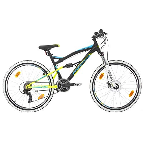 Mountain Bike : BIKE SPORT LIVE ACTIVE Bikesport Parallax Bicicletta Doppia Sospensione 26", Altezza Telaio: 43 cm, Freni a Disco Shimano 21 cambios (Nero Blu)