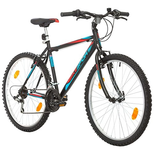 Mountain Bike : Bikesport ACTIVE Bicicletta Mountain Bike 26" Altezza telaio: 48 cm, Shimano 18 cambios CONSEGNA PRIMA DI NATALE, FINO A 4-6 GIORNI LAVORATIVI (Blu rosso, S)