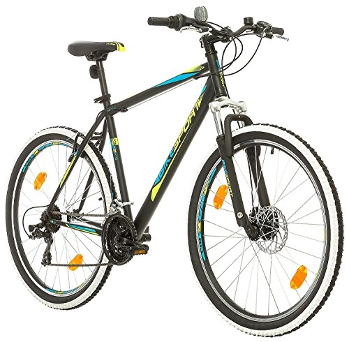 Mountain Bike : Bikesport Thunder Bicicletta Mountain Bike Uomo 27, 5", Shimano 21 cambios (Nero Opaco, L)