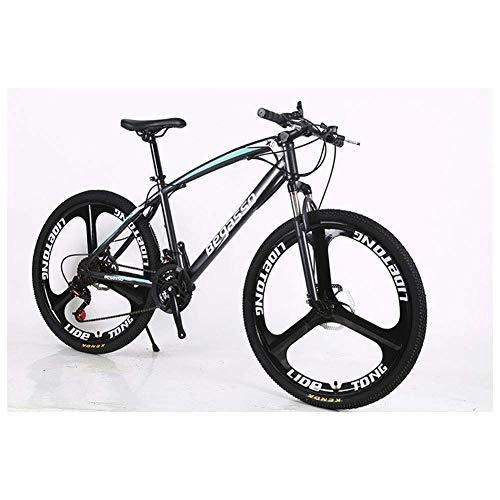 Mountain Bike : Chenbz Sport all'aria aperta 26" Mountain Bike leggero HighCarbon telaio in acciaio Sospensioni anteriori Freni a disco doppio 2130 costi Unisex biciclette MTB (Color : Black, Size : 27 Speed)