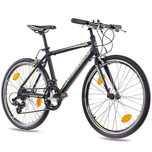 Mountain Bike : CHRISSON '24 pollici Unisex Rennrad Jugend ruota bicicletta furiano con 14 G SHIMANO A070 NERO