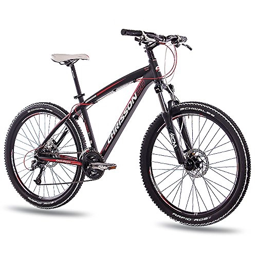 Mountain Bike : Chrisson, mountain bike da 26 pollici, in alluminio, Alero 2.0, unisex, con 24 G DEORE 2 X DISK Hydr nero opaco MJ