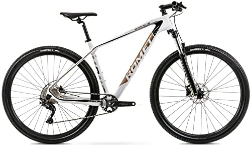 Mountain Bike : CICLI PUZONE BICI MTB FRONT RUOTA 29 TELAIO MONOSCOCCA IN CARBONIO ROMET MODELLO MONSUN GRUPPO SHIMANO DEORE 10V (17-43 CM, BIANCO)