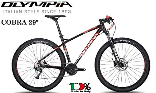 Mountain Bike : Cicli Puzone Bici Olympia MTB Front 29 Cobra Cougar Disc ALIVIO 27V RST Blaze ML Gamma 2019 (Nero Rosso, 48 CM - XL)