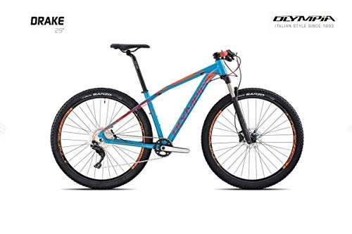 Mountain Bike : Cicli Puzone DRAKE-29 Alp Disc Rock Shox 30 Silver Gamma 2019 (Azzurro Rosso, 52 CM - XL)