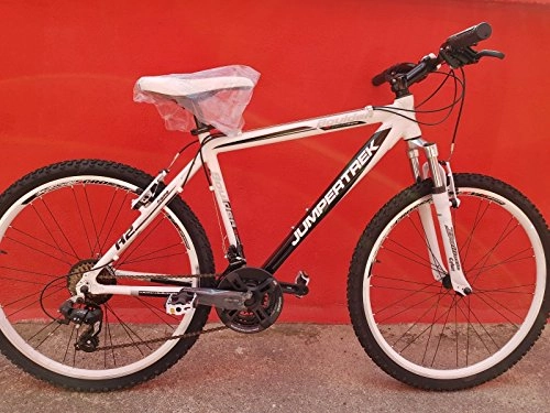 Mountain Bike : CINZIA Bici Bicicletta 26' MTB Boulder 21V Alluminio Forcella Ammortizzata (Bianco-Nero)
