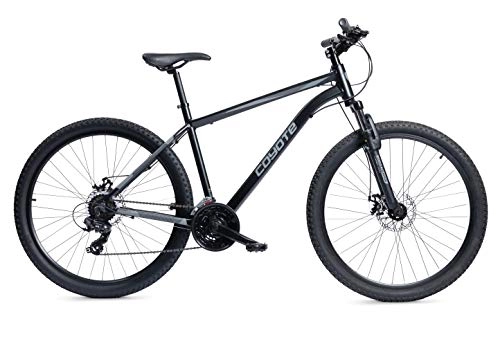 Mountain Bike : Coyote Zodiac Hardtail Mountain Bike, Ruota da 27, 5", 18 velocità - Nero satinato (19")