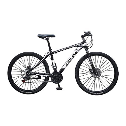 Mountain Bike : Culater Mountain Bike MTB da 26 Pollici in Mountain Bike da Bici in Acciaio al Carbonio Shimano A 24 velocità (Black)