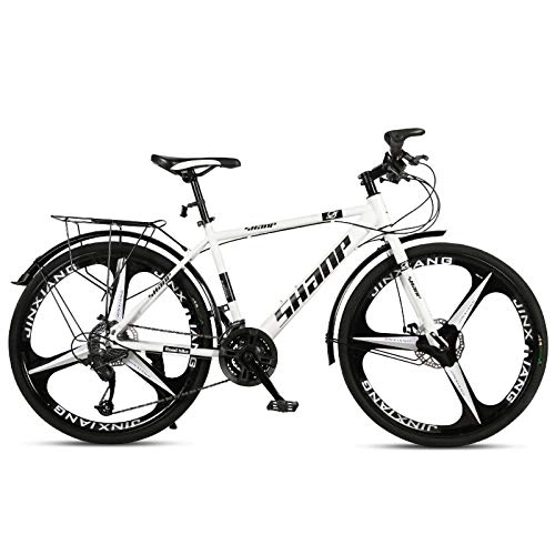 Mountain Bike : CXSMKP Bici Mountain Bike Pieghevole per Adulto con Acciaio al Carbonio Telaio, Doppio Freno a Disco e Dual Suspension Anti-Slip Biciclette 26 Pollici, 3 Spoke, 21 Speed
