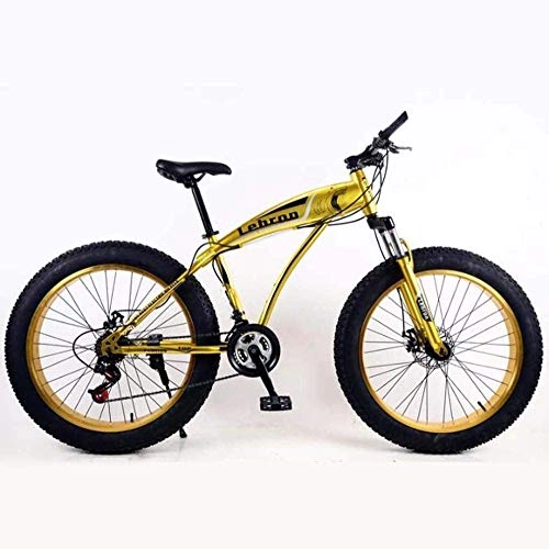 Mountain Bike : CXY-JOEL Fat Tire Mountain Bike per Adulti Leggero Telaio in Acciaio ad Alto Tenore Di Carbonio Bici da Crociera Spiaggia Motoslitta Bicicletta da Uomo Doppio Freno a Disco 26 Pollici Ruote-Black_24
