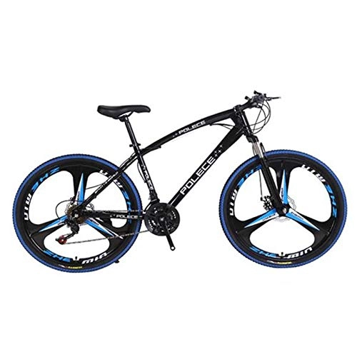 Mountain Bike : DBG Nuovo Pitone a Forma di Mountain Bike 26 Pollici a Sei Coltello 21 Speed ​​Carbon Steel Frame Una Ruota Doppio Freno a Disco in Acciaio al Carbonio Bike-Blu